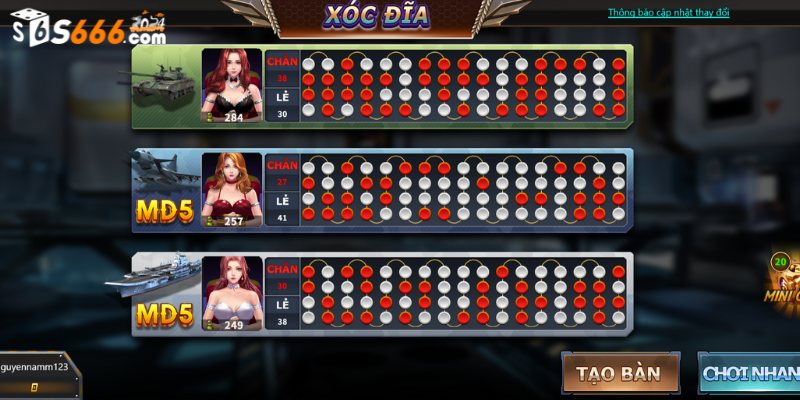 Giao diện bắt mắt của trò chơi xóc đĩa S666