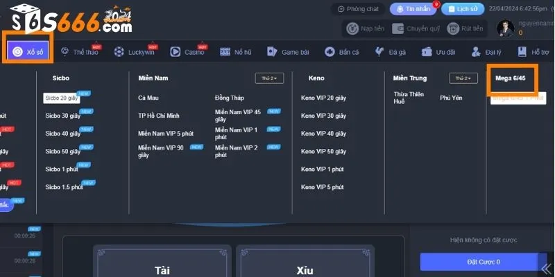 Bước 3: Tiến hành chọn số và chờ kết quả cuối cùng