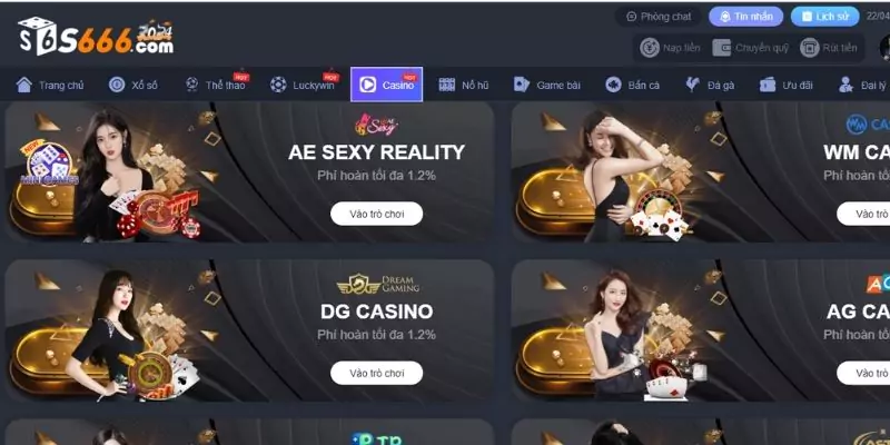Giới thiệu về game casino tại S666 
