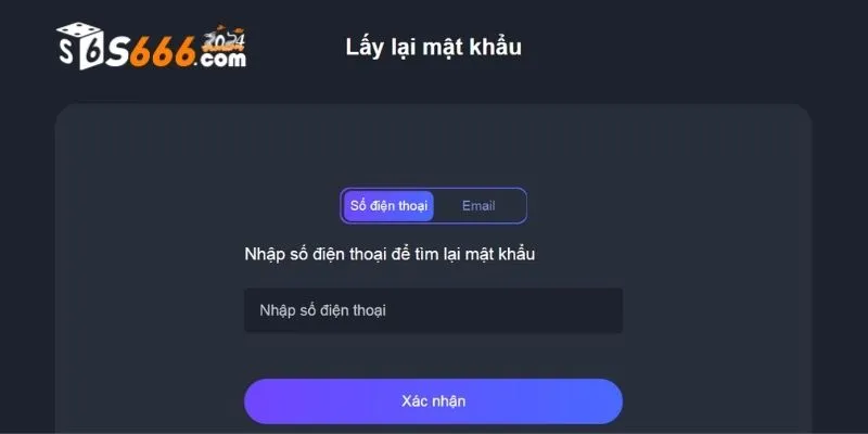 reset mật khẩu s666